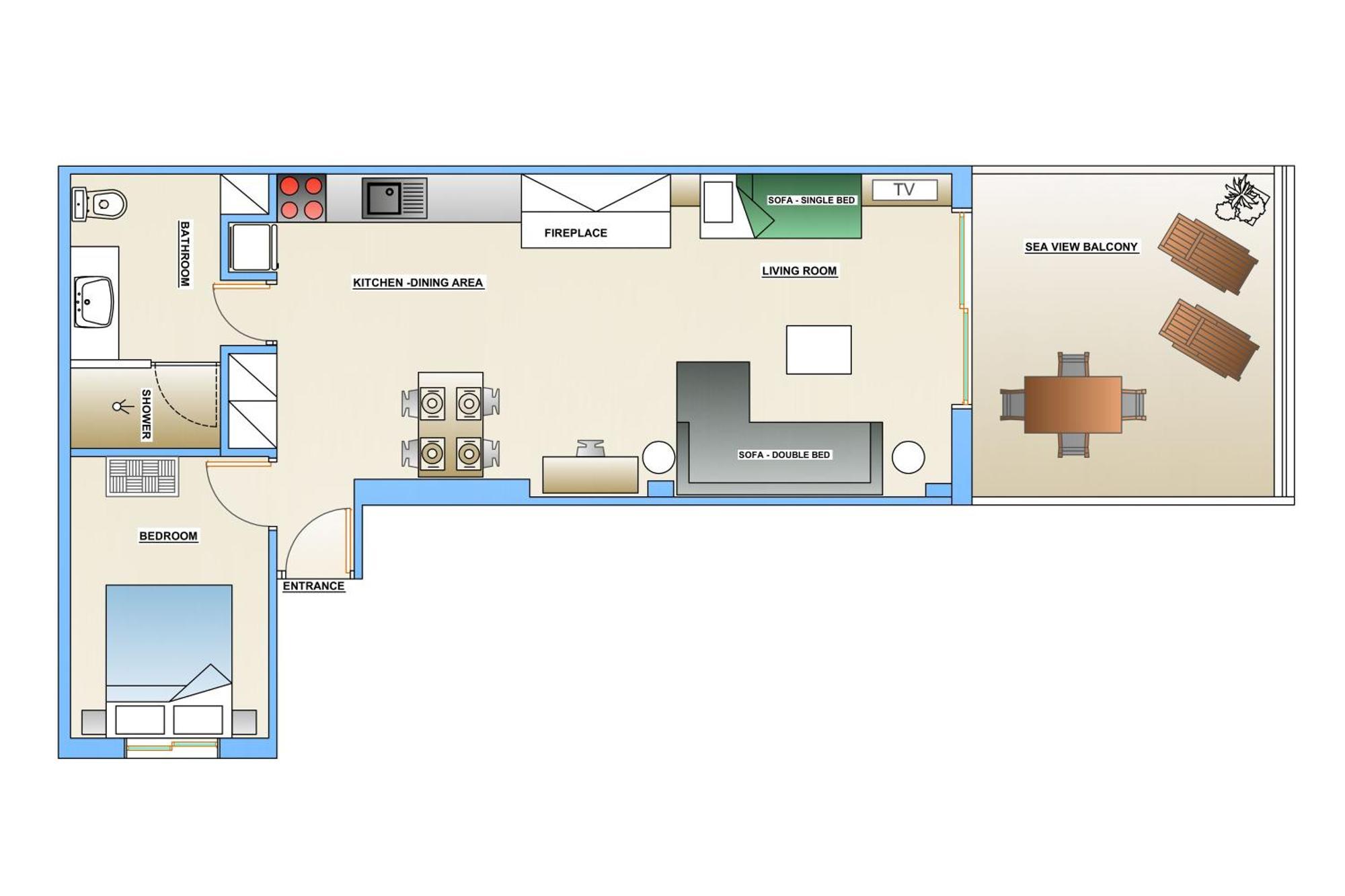 Luxurioeses Apartment Mit Einem Schlafzimmer Direkt Am Wasser, Meerblick Kivérion Eksteriør bilde